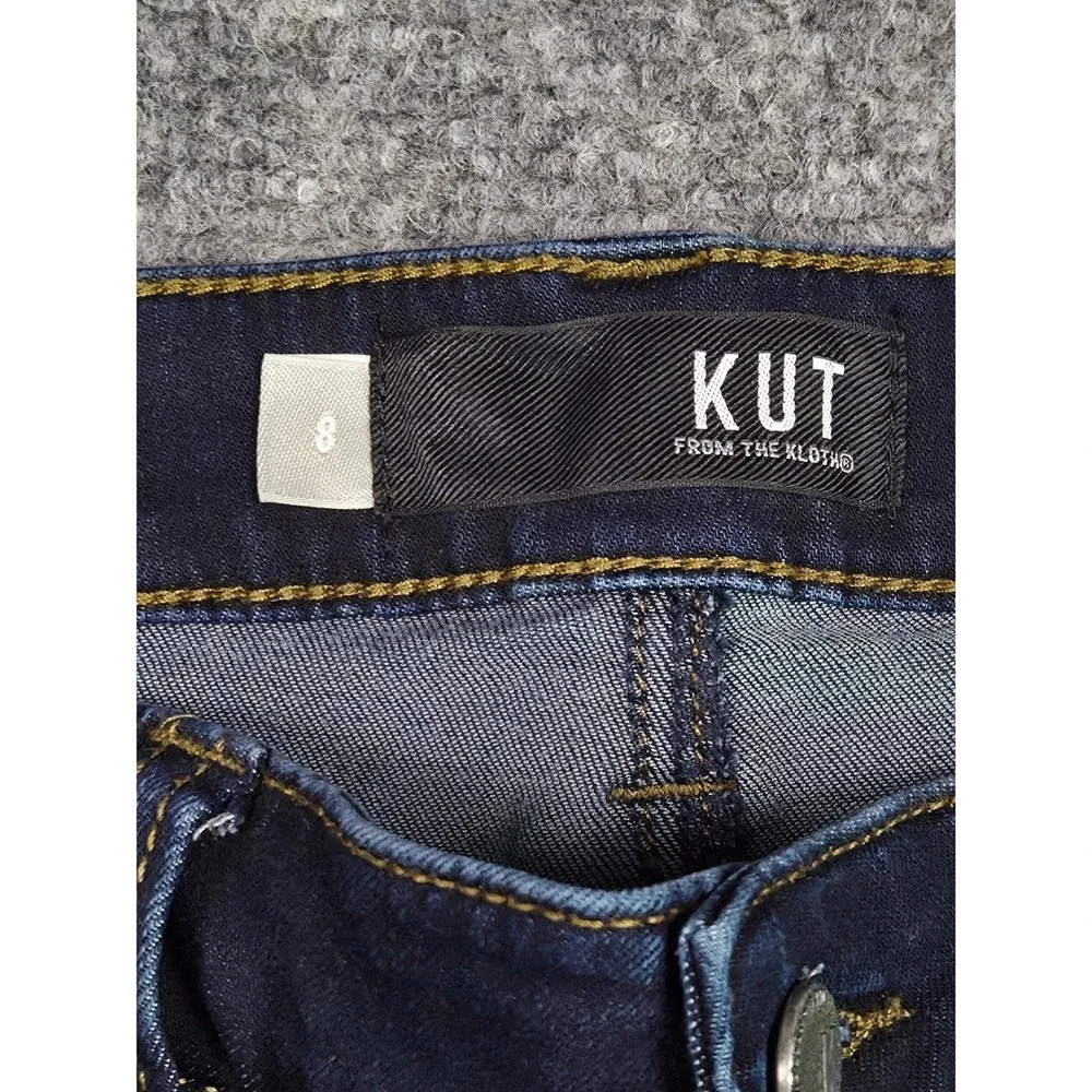 Kut from the Kloth Connie Ankle Skinny Jeans Womens Size 8 Blue Raw Hem